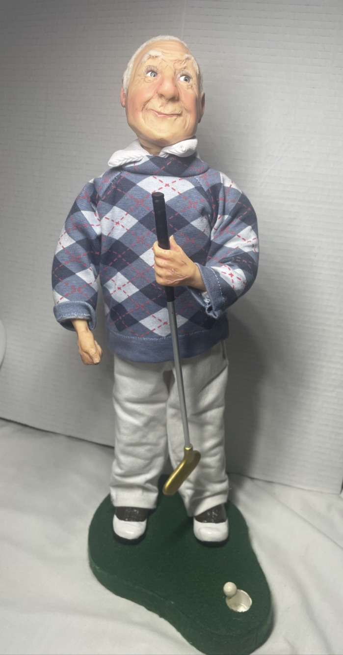 Kurt Adler by Jacqueline Kent "Ace the Golfer" Golfer 16" Amazingly sculpted